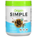 2 X Orgain, Simple, Organic Plant Protein Powder, Creamy Chocolate, 1.25 lb (567