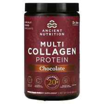 2 X Dr. Axe / Ancient Nutrition, Multi Collagen Protein, Chocolate, 10 oz (283.2