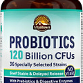 VITALITOWN Probiotics 120 Billion Cfus | 36 Strains, with Prebiotics & Digestive