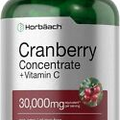 Cranberry Concentrate Extract Pills + Vitamin C  30,000mg  120 Capsules