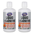 2 x NOW Foods L-Carnitine 1000 mg Liquid 32 oz, Clinically Tested, Made In USA