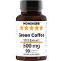 MONOHERB Green Coffee Extract - 500 mg - 90 Vegetarian Capsules