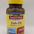 Nature Made Burp-Less Fish Oil 1200 mg 60 Softgels Fish Oil Omega 3 EXP 10/2026