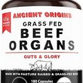 Ancient Origins Grass Fed Beef Organs 4500mg Desiccated Liver 180 Capsules 08/25