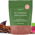 AL No Nonsense Plant Protein | Organic Pea & Brown Rice Isolate | Vegan | 24g Protein/Serving | Easy to Digest | All Essential Amino Acids | No Preservatives | Cocoa Beet - 500g