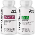 Youth & Tonic Colon and Kidney Flush for Whole Body Cleanse and Detox, 60 Pills for Women & Men