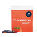 Transcend Foods Strawberry Gel (1.1 oz, Pack of 24) Energy Gel Strawberry Flavor, Fast-Acting Carb Gel – Caffeine Free, Gluten Free
