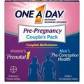 One A Day Pre-Pregnancy Multivitamin Supplement Couple's Pack - Exp 05/2024