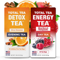 Total Tea Detox Tea & Energy Tea Set 25 Day Detox Tea Herbal Siim with Chamomile
