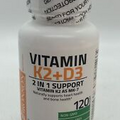 Bronson Vitamin K2 (MK7) with D3 Supplement Non-GMO, 5000 IU, (120 Capsules)