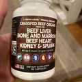 Grass Fed Beef Liver Capsules 3000Mg - Premium Quality Beef Organs Supplement Pa