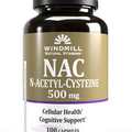 Windmill NAC N-Acetyl-Cysteine 500mg Cellular Health 100 Capsules 035046004491YN