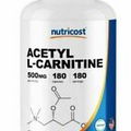Nutricost 500mg Acetyl L-carnitine Capsule - 180 Count