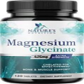 Magnesium Glycinate 425 mg with Calcium - Natural, High Absorption Magnesium