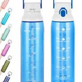 32 oz Water Bottle With Straw, Leakproof Non-Toxic BPA Free, Motivational Blue