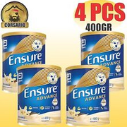 Pack x 4- ensureadvance food supplement vanilla (400 grs) free shipping!