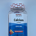 GNC Calcium Bone Health Support Gummy Supplement, Mixed Berry