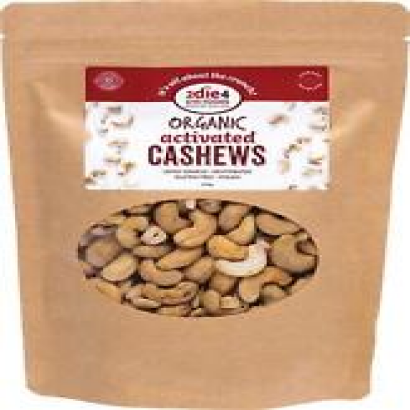 2Die4 Live Foods Organic Activated Nuts (Cashews) - 300g