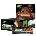 MusclePharm Combat Sport Bar, Chocolate Peanut Butter Cup, High Protein Bars, Combat Cravings, Fuel Performance & Meet Energy Demands, 20g Protein from Whey Protein, 5g Fiber, Gluten Free, 12 Bars