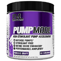 EVL PumpMode Nitric Oxide Supplement - Nitric Oxide Booster Pump Pre Workout Powder with Glycerol and Betaine for Muscle Recovery Growth and Endurance - Stim Free Pre Workout Drink (Furious Grape)