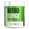 Jacked Factory Nitrosurge Naturally Flavored Pre Workout Supplement - Endless Energy & Strength Gains - Nitric Oxide Booster & Powerful Preworkout Energy Powder - 30 Servings, Peach Mango