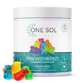 One Sol Pre-Workout for Women, Enhanced Pump & Focus, No Jitters Or Crash, Natural Ingredients, 100% Vegan, Gluten Free & Soy Free, (Gummy Bear)