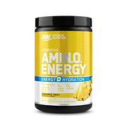 Optimum Nutrition Amino Energy Pre Workout Powder with BCAAs and Amino Acids, 30 Servings - Plus Amino Energy Plus Electrolytes Powder, Pineapple Twist, 30 Servings