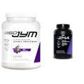ISO JYM 20 Servings Grape and JYM ZMA Zinc/Magnesium Capsules Supplement with Zinc, Magnesium and Vitamin B6