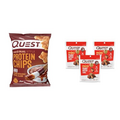 Quest Protein Chips & Mini Peanut Butter Cups High Protein Snack Bundle (Pack of 3)