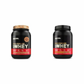 Optimum Nutrition Gold Standard 100% Whey Protein Powder Cinnamon Roll & Chocolate Peanut Butter 2 Pound Bundle
