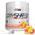 EHPlabs OxyShred Non Stimulant Pre Workout Powder - Stim Free Pre Workout, Caffeine Free Preworkout for Men & Women with L Glutamine & Acetyl L Carnitine - Peach, 60 Servings