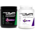 Pre JYM Grape Candy Pre Workout Powder with BCAAs and ISO JYM 20 Servings Clear Whey Protein Isolate Grape Drink