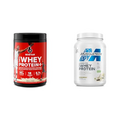Six Star Elite 100% Whey Protein Plus Vanilla Cream 1.8lbs and MuscleTech Grass Fed Whey Protein Powder Vanilla 20g Protein 1.8 lbs