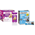 Quest Birthday Cake Frosted Cookies Twin Pack, 16 Cookies and Quest Mini Cookies & Cream Protein Bars, 14 Count