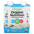Organic Nutrition, Nutritional Shake,  Vanilla Bean, 4 Pack, 11 fl oz (330 ml)