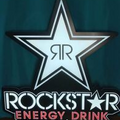 LIGHTED SIGN RARE ROCKSTAR Energy Drink Lighted NEON / LED WHITE STAR