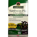 Natures Answer Sambucus Chewables 60 Tabs Black Elderberry Vitamin C Zinc