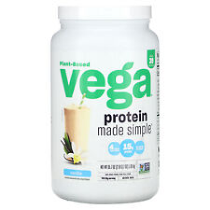 2 X Vega, Plant-Based, Protein Made Simple, Vanilla, 2 lbs (3.7 oz)