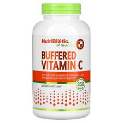 2 X NutriBiotic, Immunity, Buffered Vitamin C, 250 Gluten Free Capsules
