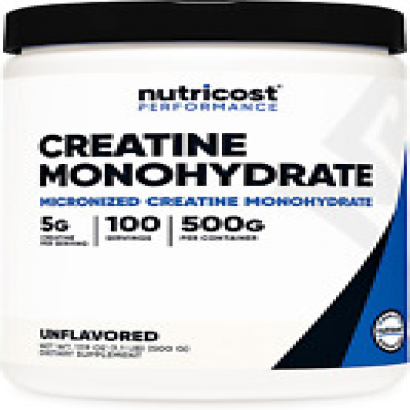 Nutricost Creatine Monohydrate Micronized Powder 500G, 5000Mg per Serv (5G) - Mi