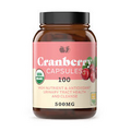 Organic Cranberry Capsules - 100 Count Pills 475mg Supplement for Urinary & UTI