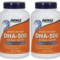 NOW Foods DHA-500 Brain Health Supplements - 180 Sgel - 01/2023