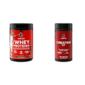 Six Star Elite 100% Whey Protein Plus Triple Chocolate 1.8lbs & Creatine Pills X3 Creatine Capsules Muscle Builder