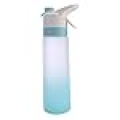 Coffe Mug 700ml Sports Water Cup Outdoor Spray Frosted Plastic Water Bottle (Blue)