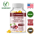 Tart Cherry Bilberry & Celery 12000mg -Muscle Recovery, Uric Acid Cleanse 120pcs