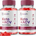 (2 Pack) Total Fit Keto ACV Gummies Advanced Weight Loss, Total Keto Apple Cider