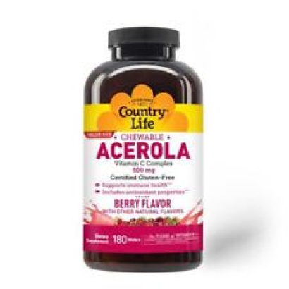 Country Life Chewable Acerola 500 mg 180 Chewable
