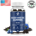 Black Seed Oil Gummies with Black Elderberry Support Cardiovascular Health 60Pcs
