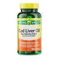 Spring Valley Cod Liver Oil Plus Vitamin A & D Softgels 100 Count FREE SHIPPING