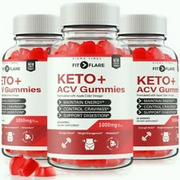 (3 Pack) Fit Flare Keto + ACV Wellness Support Gummies for Advanced Weight Loss